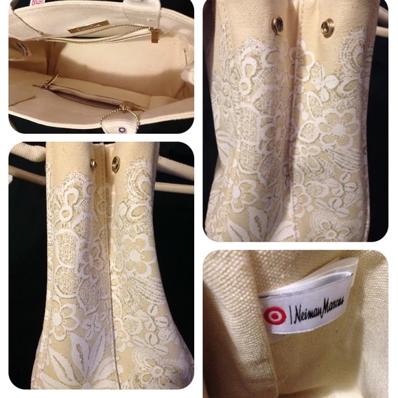 Vintage Oscar De La Renta Neiman Markus Exclusive Womens Canvas Bag Tote Purse 1 - Picture 10 of 10